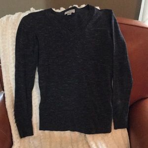 Grey V-Neck Loft Sweater - Size XS